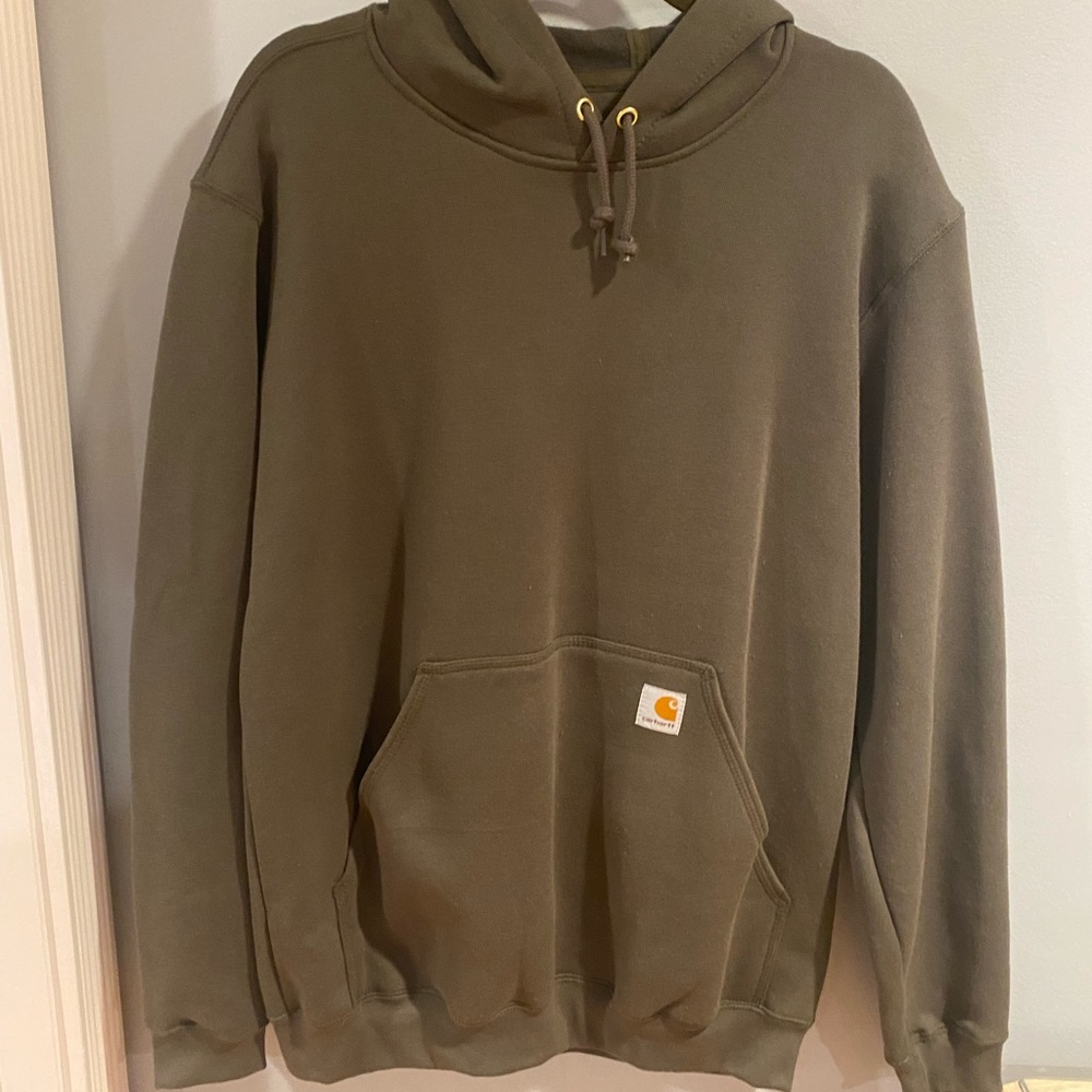 Carhartt Olive Green Crewneck Hoodie Sweatshirt